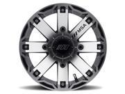 MSA M27 Rage ATV Wheel Machined Black [12x7] 10mm 4 156 [M27 02756]