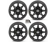 STI HD5 Beadlock UTV Wheels Rims Matte Black 14 Can Am Maverick X3 Honda Pioneer 1000