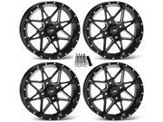 ITP Tornado ATV Wheels Rims Milled Black 15 Kawasaki Teryx Mule