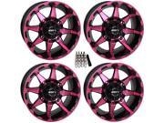 STI HD6 UTV Wheels Rims Pink Black 14 Kawasaki Mule Pro FXT