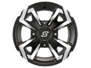 Sedona Riot ATV Wheel Machined Black [12x7] [4 110 5 2 [570 1250]