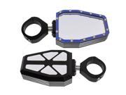 Modquad Blue Side Mirrors and Bezel w 1.75 Clamps
