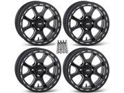 ITP Tsunami Beadlock ATV Wheels Rims Milled Black 14 Sportsman 550 850 1000