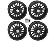 QuadBoss SCOVILLE UTV Wheels Rims Black 14 5 2 Kawasaki Mule Pro FXT