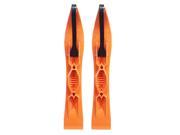 Pair of Orange Curve XS Snowmobile Skis w Black Loops [XS507200]