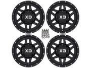 KMC XS128 Machete ATV Wheels Rims Black 14 Sportsman 550 850 1000