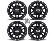 KMC XS128 Machete Beadlock ATV Wheels Rims Black 14 Sportsman 550 850 1000