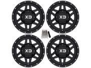 KMC XS128 Machete ATV Wheels Rims Black 14 Honda Pioneer