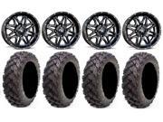 MSA Black Vibe 14 ATV Wheels 30 Reptile Tires Sportsman RZR Ranger