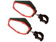 Assault Black Red Bomber Plastic Mirrors 1.5 Clamps