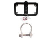 Axia Alloys Silver Cage Mount Lighted License Plate Frame 1.85 Clamp