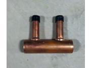 2 Loop 1 Copper Radiant Manifold w 1 2 Copper Fittings