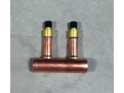 2 Loop 1 Copper Radiant Manifold w 1 2 Pex Crimp Fittings
