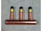 3 Loop 1 Copper Radiant Manifold w 1 2 Pex Crimp Fittings