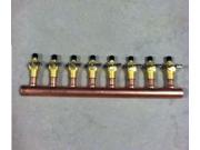 8 Loop 1 Copper Radiant Manifold w 1 2 Pex Crimp Mini Ball Valve Fittings