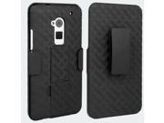 OEM Holster HTC One Max 6600 Case 3 in 1 Combo Includes Protective Case and Belt Clip Holster with Integrated Viewing Stand Black