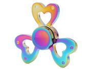 New Heart-shaped Rainbow Fidget Spinner Multi Color Metal Fingertip Peg-top Spinning Toy Stress Reducer Anti-anxiety and Depression for Children and Adults