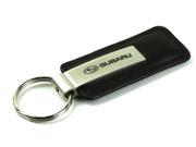 New BLACK Leather SUBARU Car Keychain Key Ring