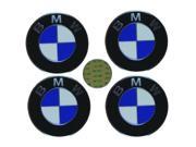 4X BMW Genuine OEM Wheel Center Cap Emblem Decal Sticker 70mm