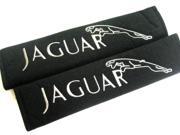 set of 2 black soft auto seat belt cushion shoulder pads for JAGUAR WHITE LETTER set of 2 black soft auto seat belt cushion shoulder pads for JAGUAR WHITE LETTER