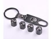 Set of 4 Car Tire Valve Stem Air Caps Cover Keychain set for Volvo