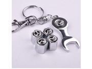 Car Tire Valve Stem Air Caps Cover Wrench Keychain Combo set for Mazda