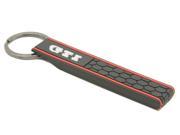 Soft Rubber Black key Chain with Red GTI logo Car Keychain Key Ring