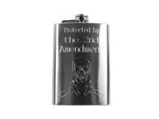 8oz Protected by the 2nd Amendment Hip Flask