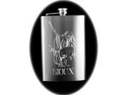 8oz Sioux Indian Hip Flask Native American