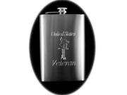 8oz United States Veteran with helmet and sword Hip flask