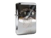 Lighter Us Navy with Logo High Polish Chrome Military