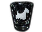 2oz Scottish Terrier dog puppy Shot Glass