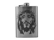 8oz Jesus with Crown of Thorns Hip Flask L1