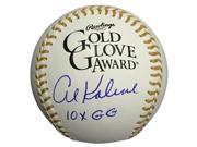 Al Kaline Detroit Tigers Signed Rawlings Gold Glove Baseball 10x GG JSA