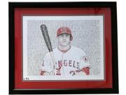 Mike Trout Framed 16x20 Los Angeles Angels MVP Word Art Photo