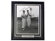 Ted Williams Mickey Mantle Signed Framed 22x27 Black White Photo PSA Graded 10