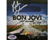 Bon Jovi Band Signed Lost Highway CD Cover Booklet Jon Richie David Tico PSA