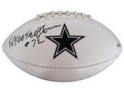 Ed Too Tall Jones Signed Dallas Cowboys Logo Football Beckett