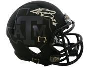 Johnny Manziel Signed Riddell Texas A M Black Mini Helmet Insc 12 HT JSA