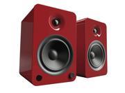Kanto YU6 Powered Speakers with Bluetooth and Phono Preamp Gloss Red