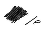 NavePoint 6 Inch Nylon UV Resistant Cable Wire Zip Tie 120 lbs Black 200 Pack Lot Pcs Qty