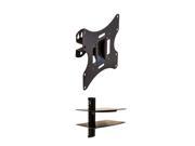 NavePoint Wall Mount TV Bracket Tilt Swivel 17 36 Inches with Component Shelf