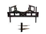 NavePoint Corner Wall Mount TV Bracket Tilting 37 65 Inches with Component Shelf