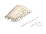 NavePoint 6 Inch Nylon Cable Wire Zip Tie 40 lbs Natural White 500 Pack Lot Pcs Qty