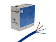 NavePoint CAT5e UTP Ethernet Network Bulk Cable 1000 Ft Blue