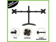 NavePoint Fully Adjustable Dual Monitor Mount Free Stand for 2 LCD LED screens up to 27