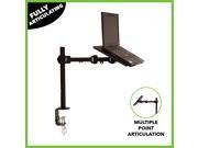 NavePoint Laptop Notebook C Clamp Desk Stand Mount With Fully Adjustable Extension Arm Black