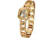 Time100 Ladies Dimensional Cutting Crystal Mirror Gold Dial Watches W80023L.03A