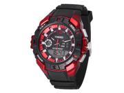TIME100 Dual Time Display Multifunction Red Outdoor Sport Electronic Watch W40111G.01A