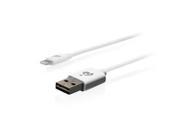 Iogear Charge Sync Flip 3.3ft 1m White Reversible USB to Lightning Cable